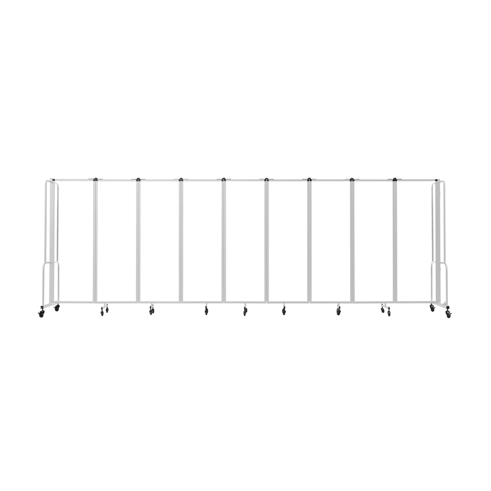 955-RDG69CA 210"L Portable Room Divider w/ (9) Clear Acrylic Panels & Gray Frame - 6&#03...
