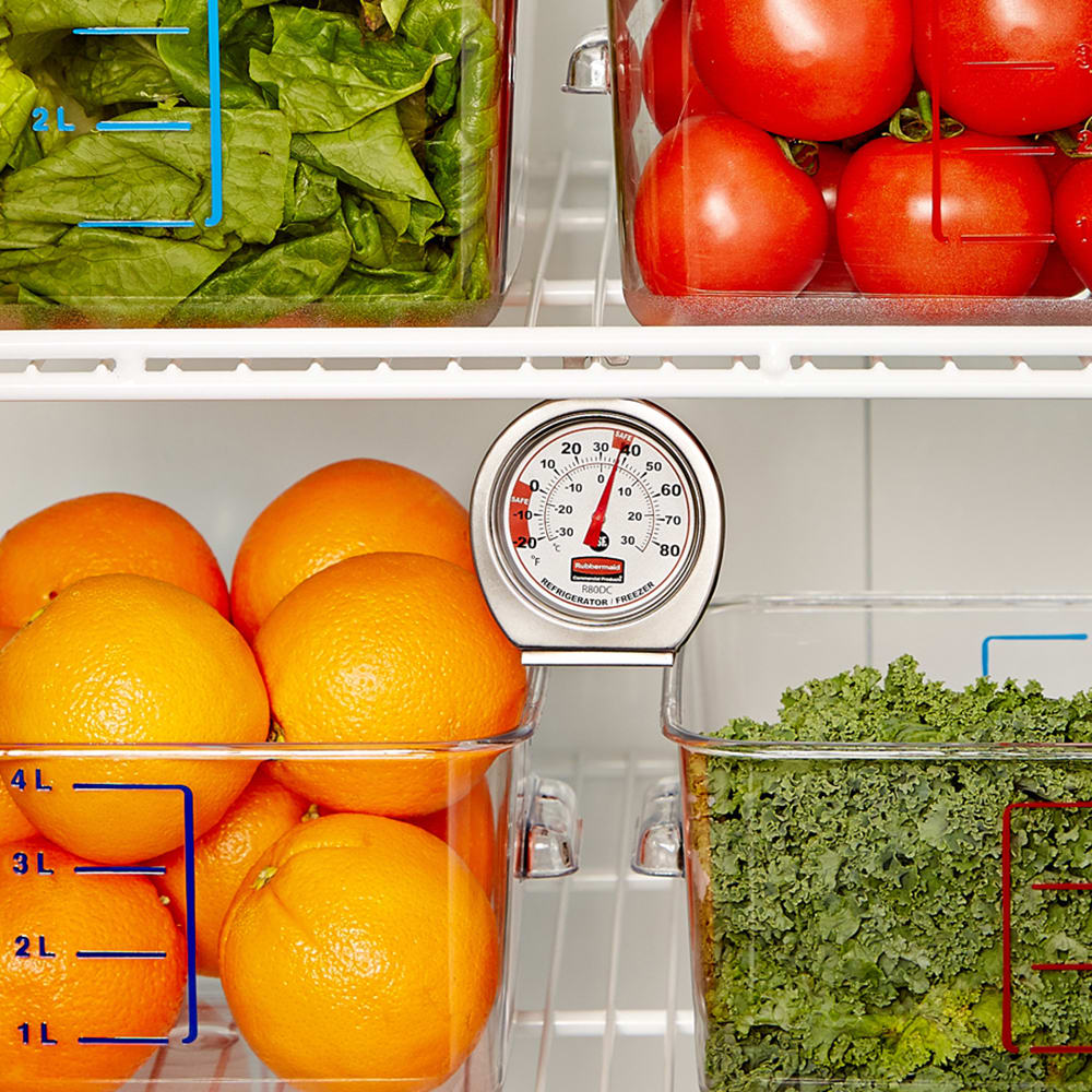 Rubbermaid FGR80DC Refrigerator/Freezer Thermometer Dial Type, 20 to