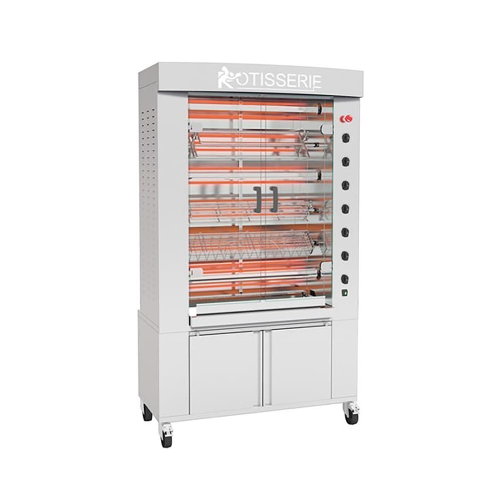 481-FB11606ESS Electric 6 Spit Commercial Rotisserie w/ 30 Bird Capacity, 208-230v/3ph