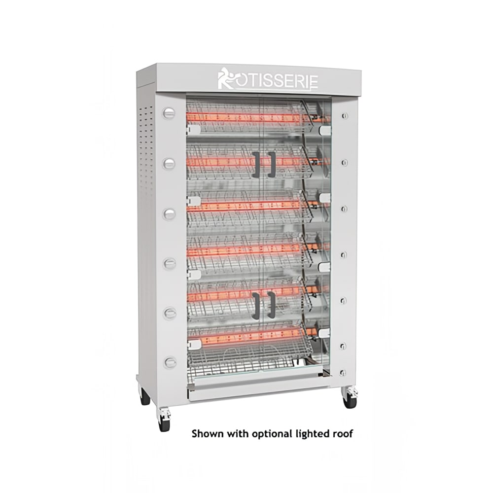 481-FBS11606GSSLP Gas 6 Spit Spatchcock Commercial Rotisserie w/ 24 Bird Capacity, Liquid Propane