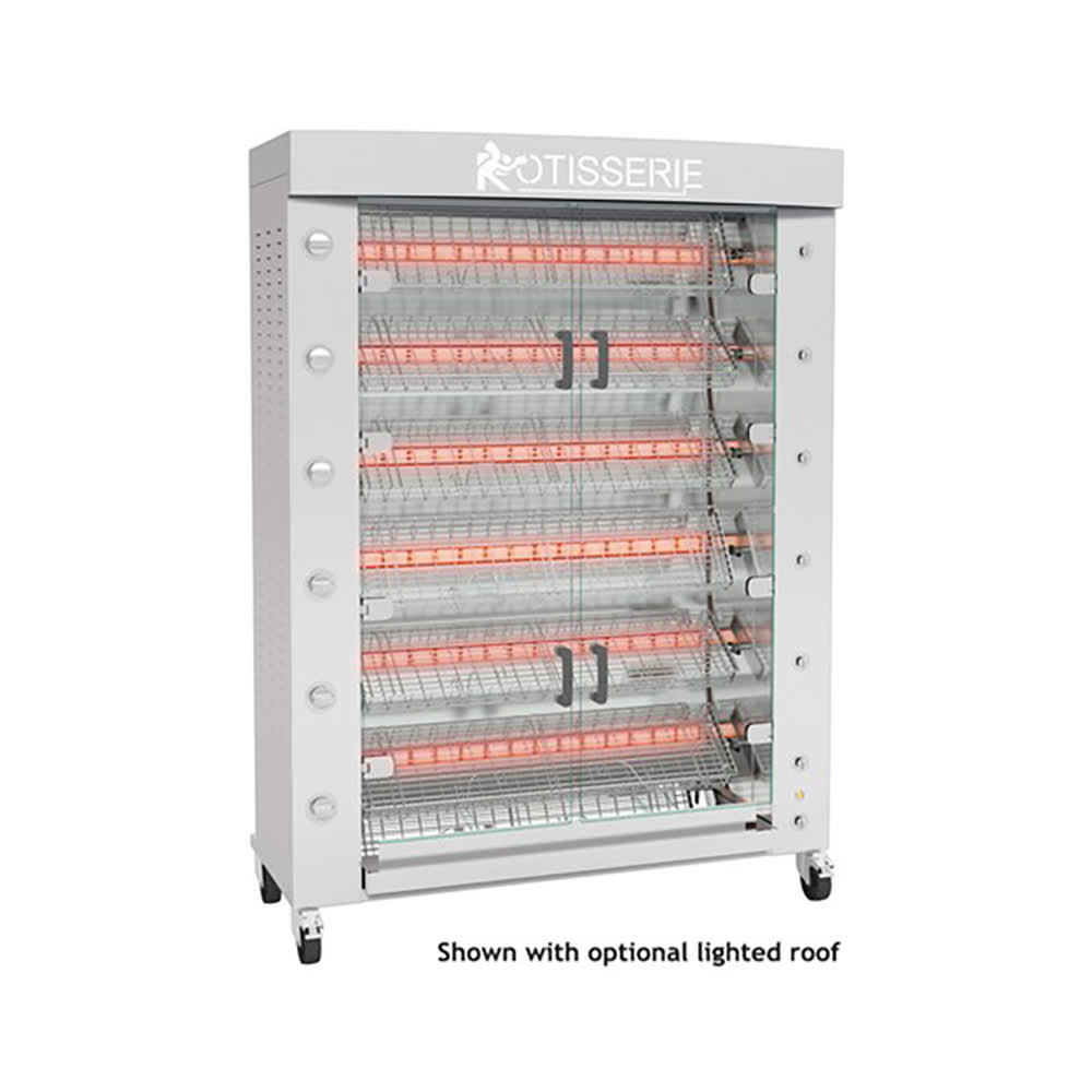 481-FBS14006GSSNG Gas 6 Spit Spatchcock Commercial Rotisserie w/ 30 Bird Capacity, Natural Gas