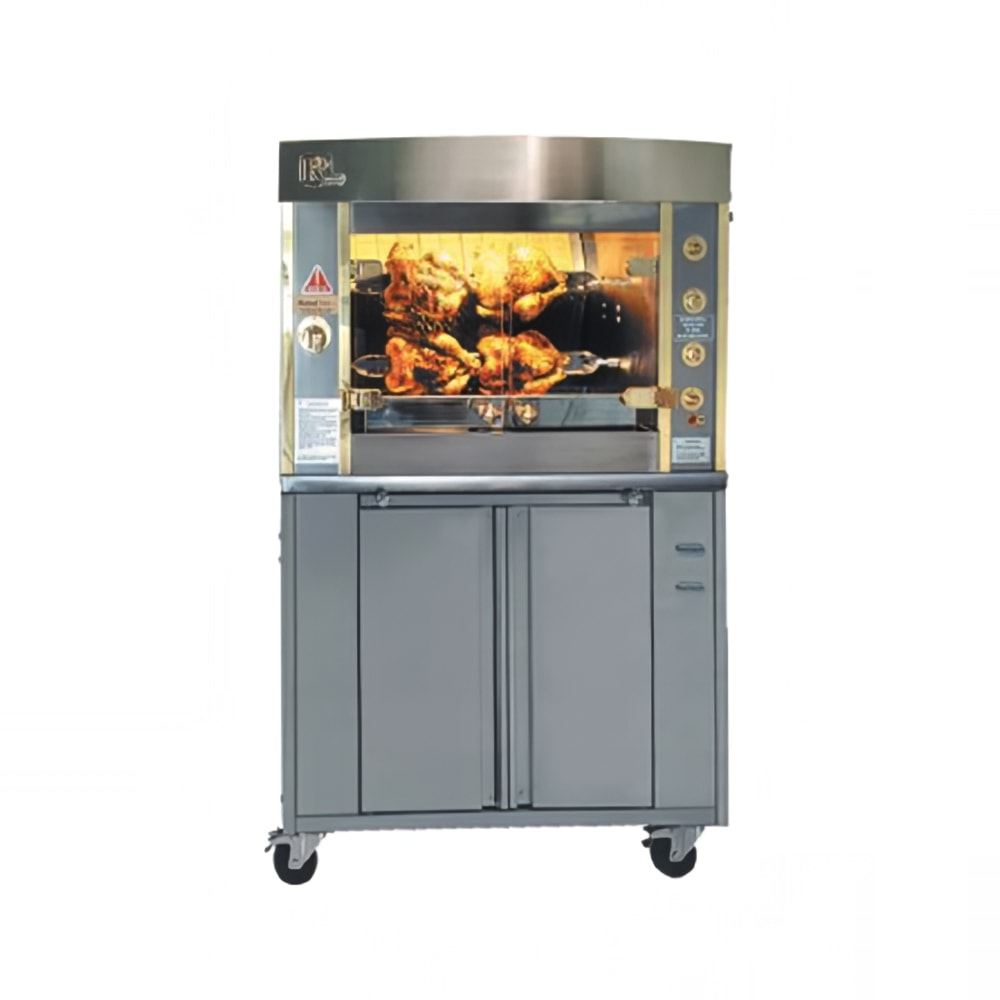 481-GF975ESSPNGB Gas 2 Spit Commercial Rotisserie w/ 6 Bird Capacity, Natural Gas