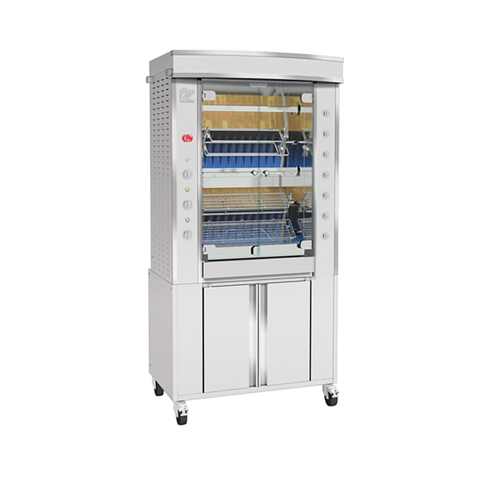 481-GF9755GSSNG Gas 5 Spit Commercial Rotisserie w/ 15 Bird Capacity, Natural Gas