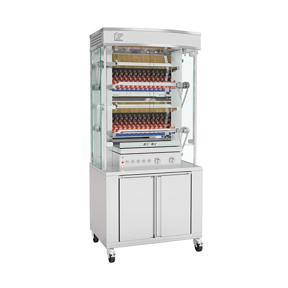 481-MF9754GSSNG Gas 4 Spit Commercial Rotisserie w/ 12 Bird Capacity, Natural Gas
