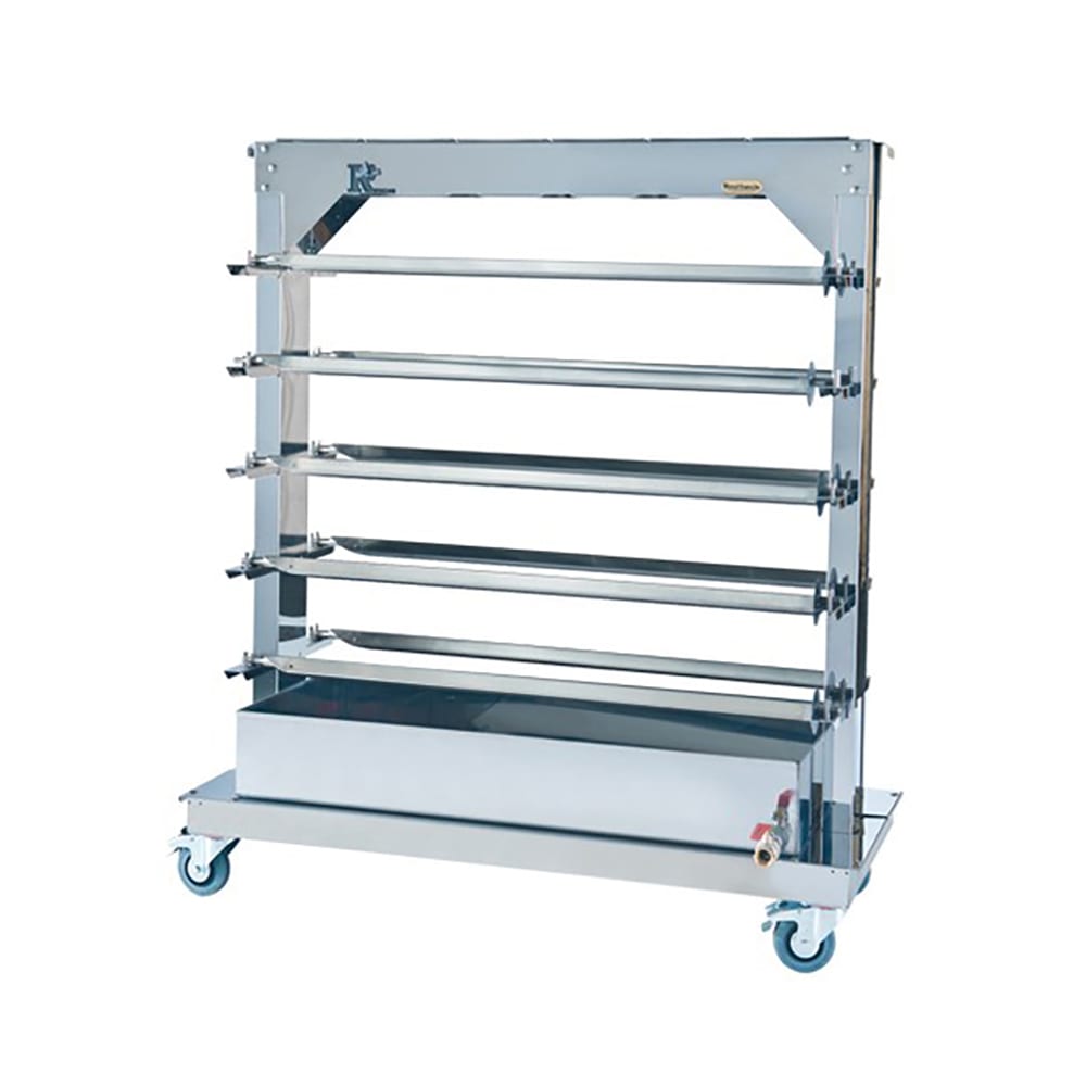 481-RACK101655 Spit Rack for (10) Spits for FauxFlame 1655 Rotisseries, Stainless Steel