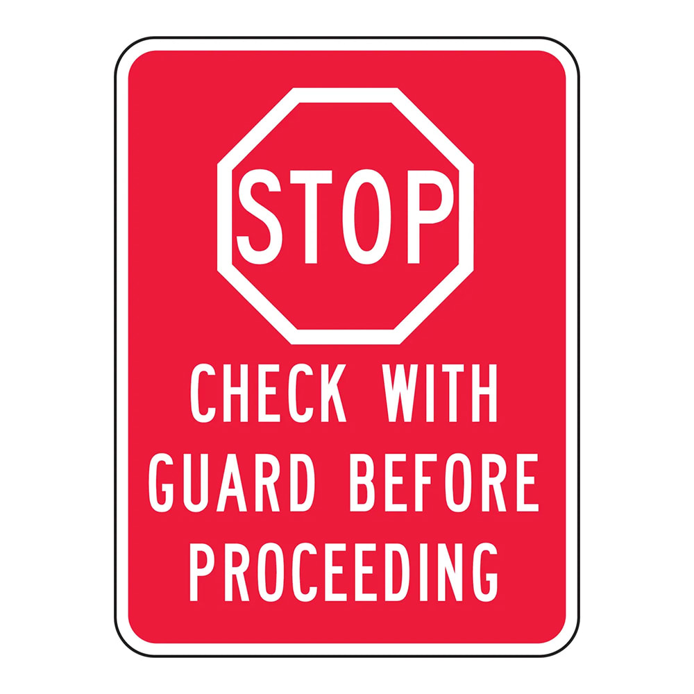 393-FRR253HP 24" x 18" Facility Traffic Sign - Aluminum w/ High Intensity Prismatic She...