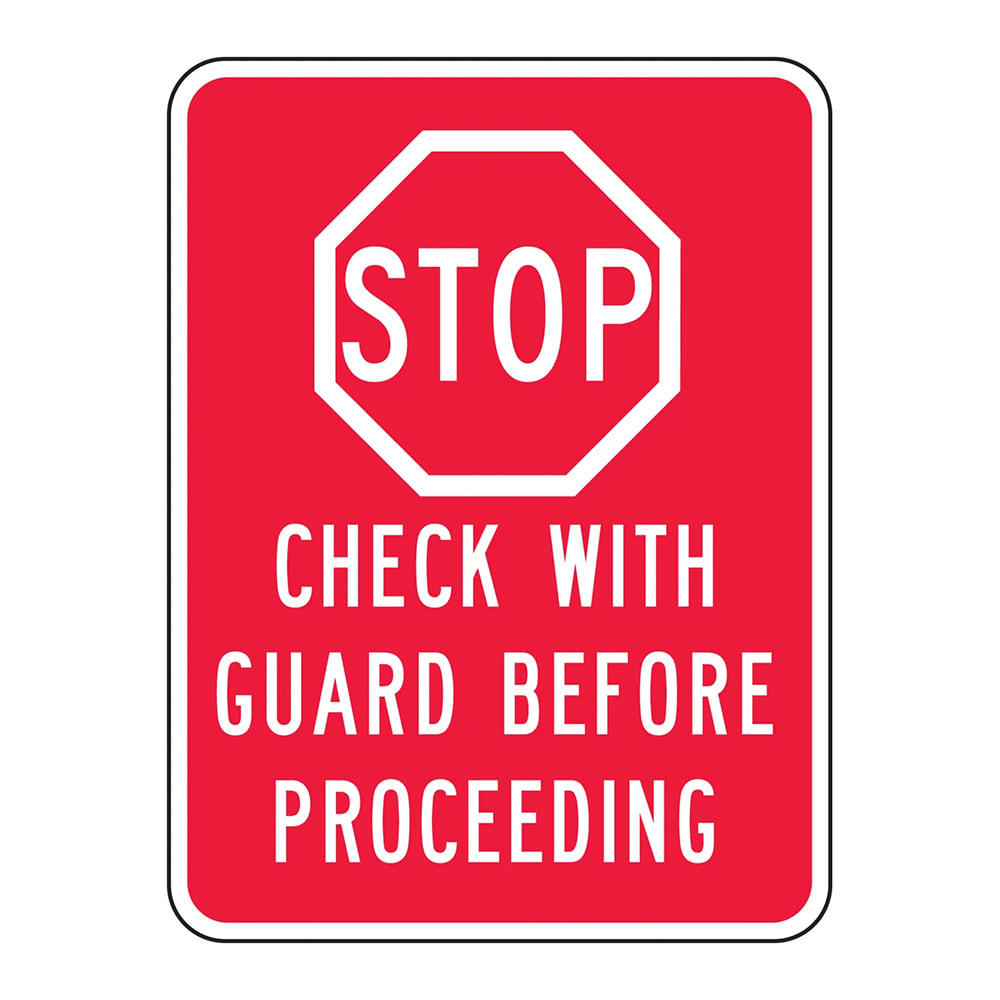 393-FRR253RA 24" x 18" Facility Traffic Sign - Aluminum w/ Engineer Grade Prismatic She...