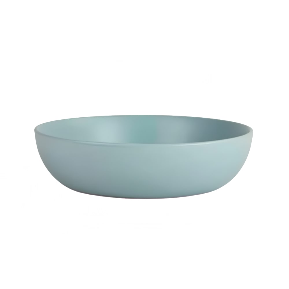 861-WM6MINBLU 48 oz Round Wazee Matte Serving Bowl - Stoneware, Mineral Blue
