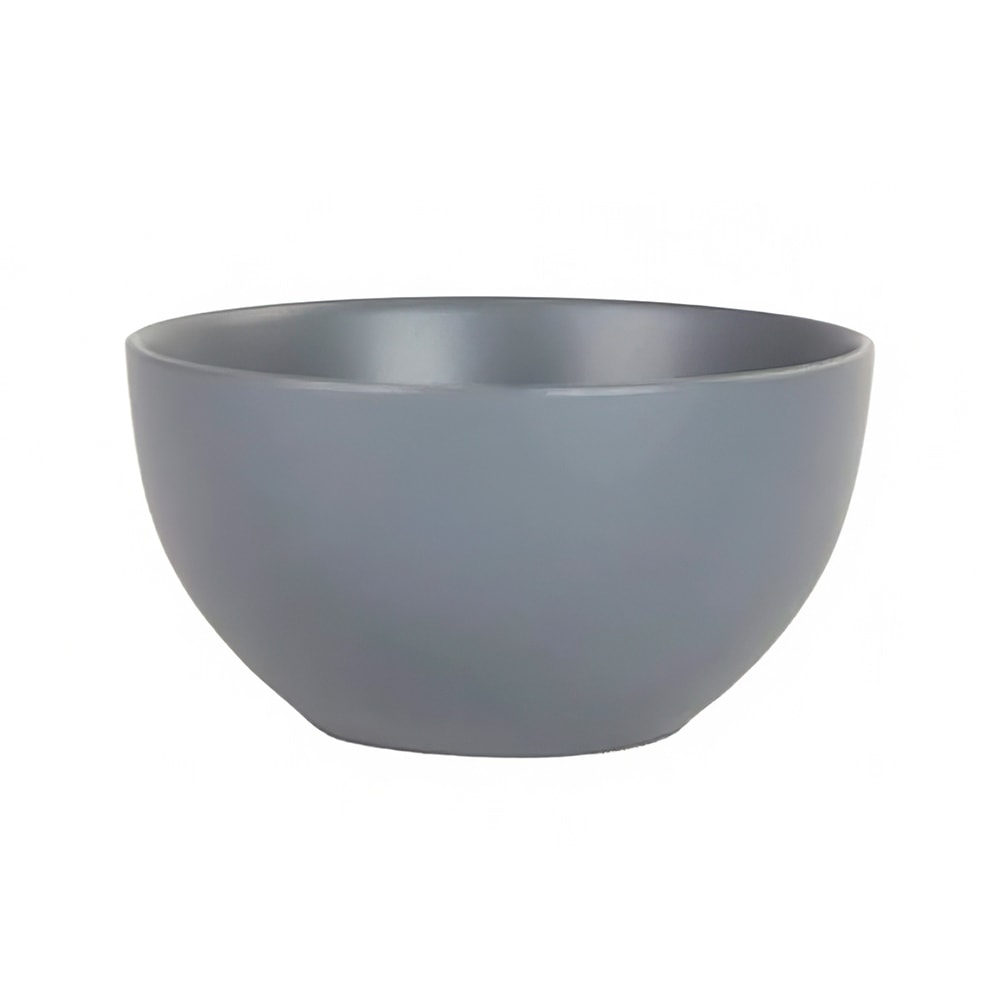 861-WM7CHAR 16 oz Round Wazee Matte Cereal Bowl - Stoneware, Charcoal