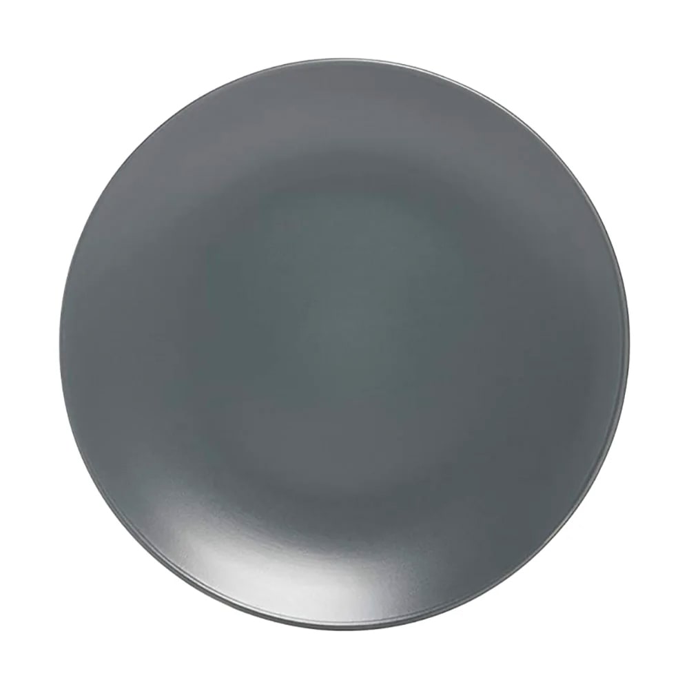 861-WM4CHAR 8 1/4" Round Wazee Matte Salad Plate - Stoneware, Charcoal