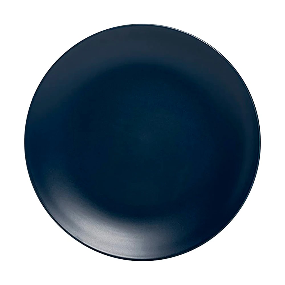 861-WM1DRKBLU 10 1/2" Round Wazee Matte Dinner Plate - Stoneware, Midnight Blue