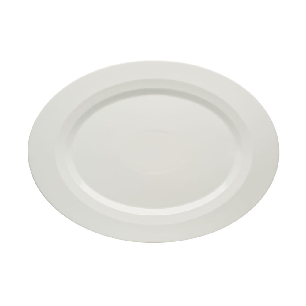 024-9122034 13-3/8" x 9 3/4" Oval Allure Platter - Porcelain, Bone White