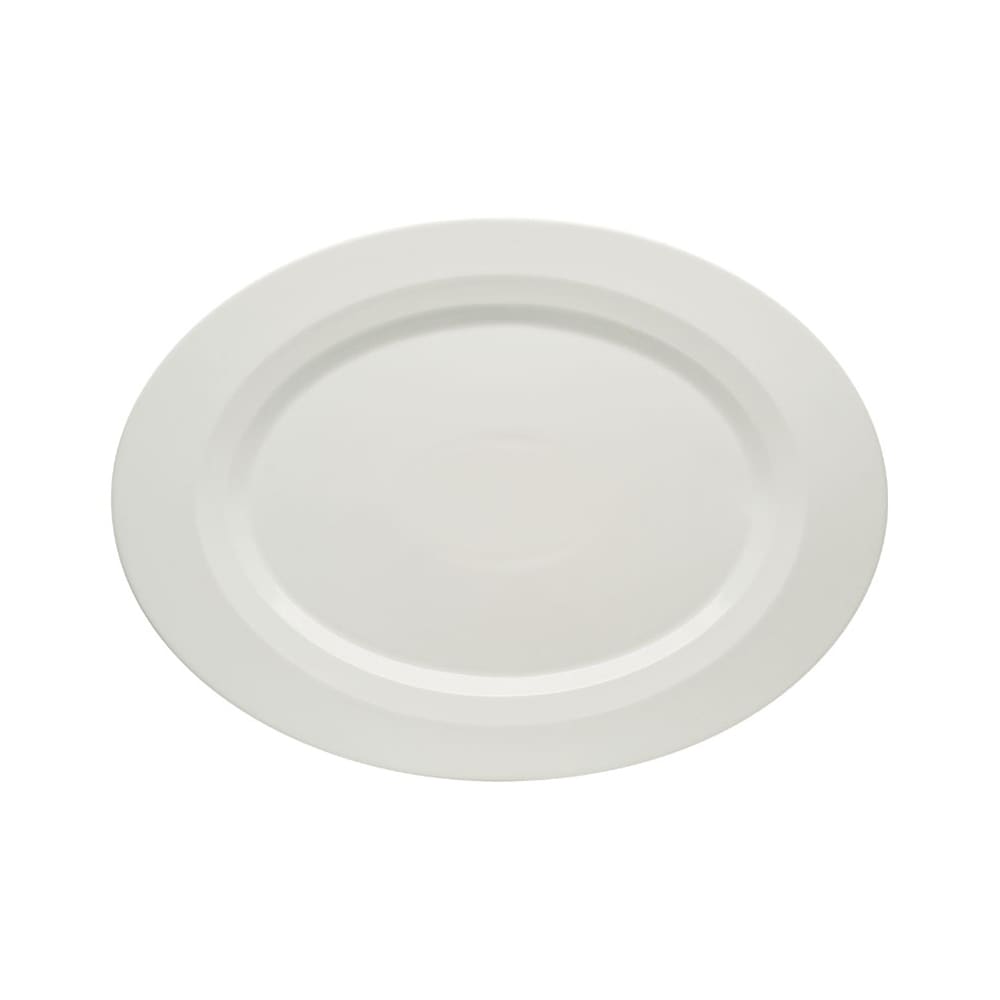 024-9122023 9" x 6-3/5" Oval Allure Platter - Porcelain, Bone White