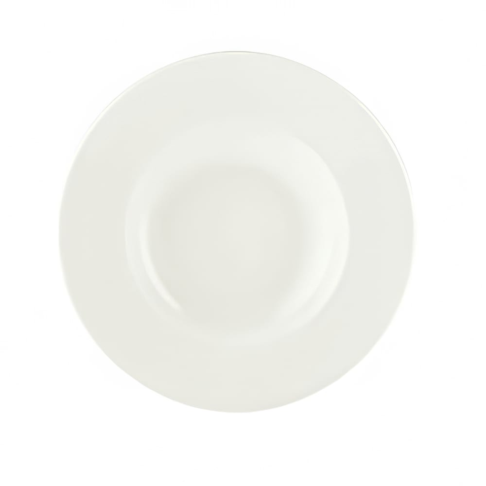 024-9130128 15 1/4 oz Round Porcelain Pasta Bowl - Fine Dining Pattern, White
