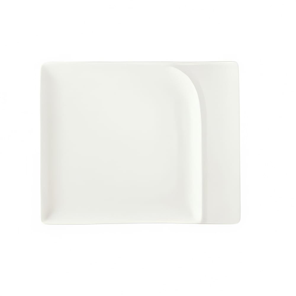 024-9132620 7-7/8" x 6-3/8" Rectangular Fine Dining Platter - Porcelain, Continental Wh...