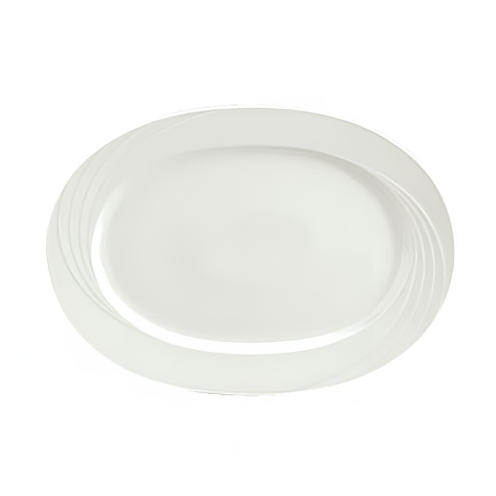 024-9182029 11-5/8" x 7-1/2" Oval Donna Platter - Porcelain, Continental White