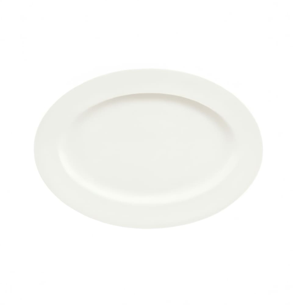 024-9132033 12-7/8" x 9" Oval Fine Dining Platter - Porcelain, Continental White