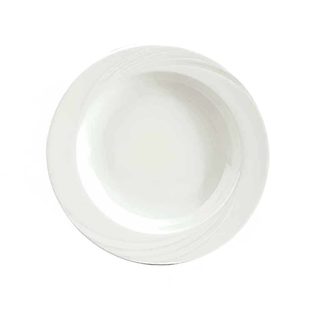 024-9180123 10 1/4 oz Round Porcelain Soup Bowl - Donna Pattern, White