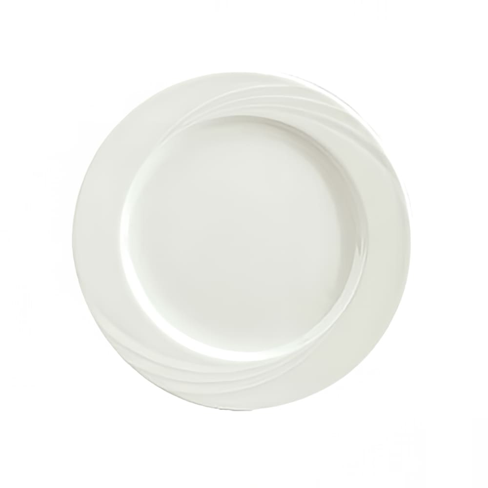 024-9180027 10 3/4" Round Porcelain Plate - Donna Pattern, White