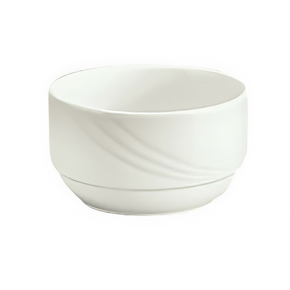 024-9185740 15 1/2 oz Round Porcelain Bowl - Donna Pattern, White