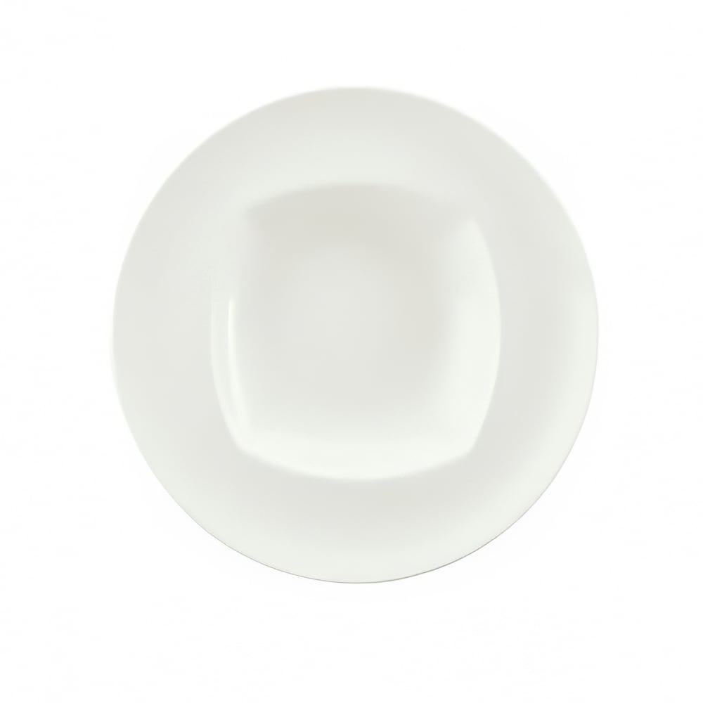 024-9320122 6 3/4 oz Round Porcelain Soup Bowl - Event Pattern, White