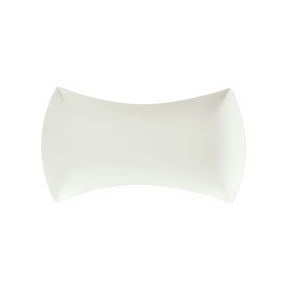 024-9322632 12 1/2" Rectangular Porcelain Tray - Event Pattern, White