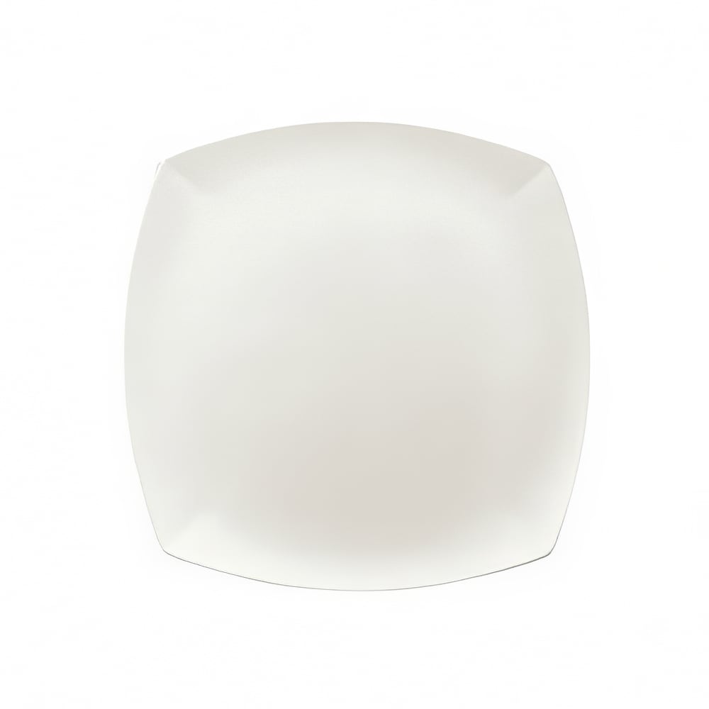 024-9321533 13" Square Porcelain Plate - Event Pattern, White