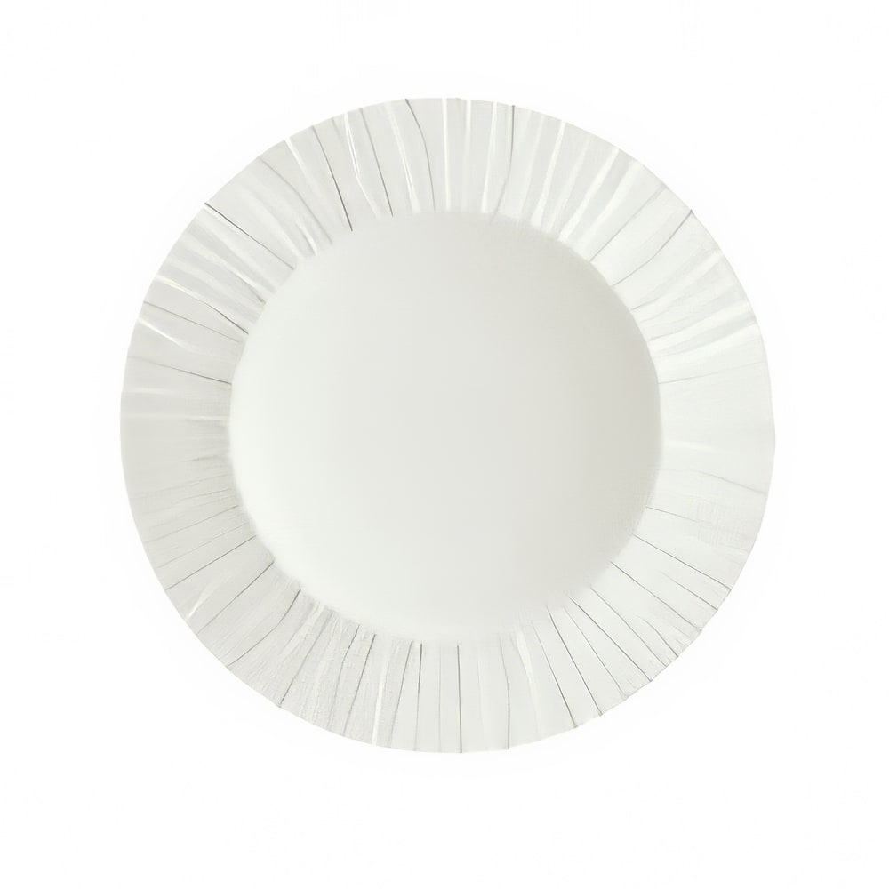 024-9360066 6 3/8" Round Porcelain Plate - Character Pattern, White