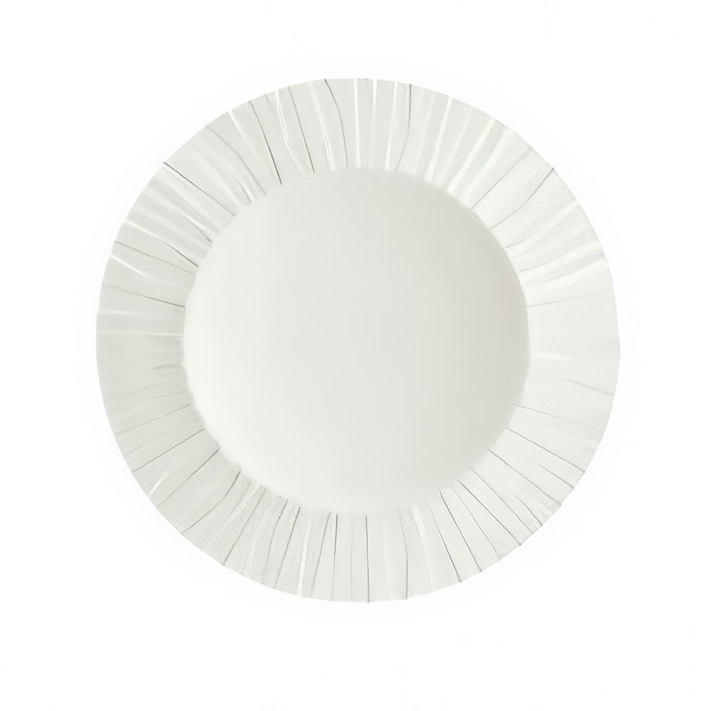024-9360076 10 1/4" Round Porcelain Plate - Character Pattern, White