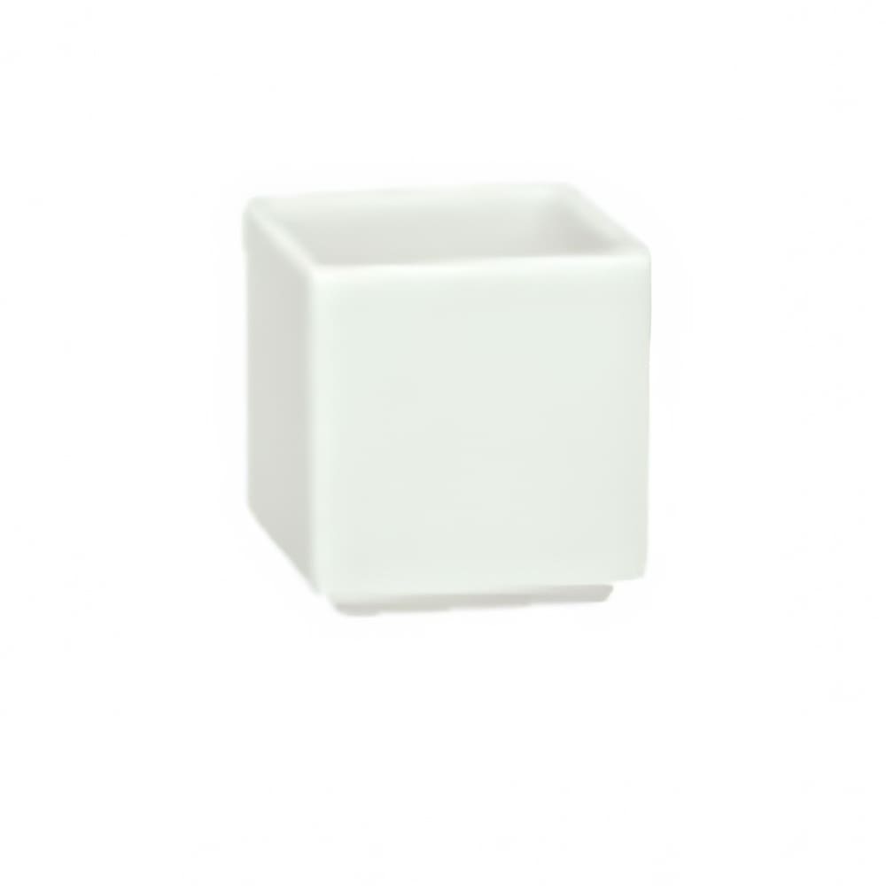 024-9336305 2 3/4 oz Square Porcelain Bowl - Creative Complements Pattern, White