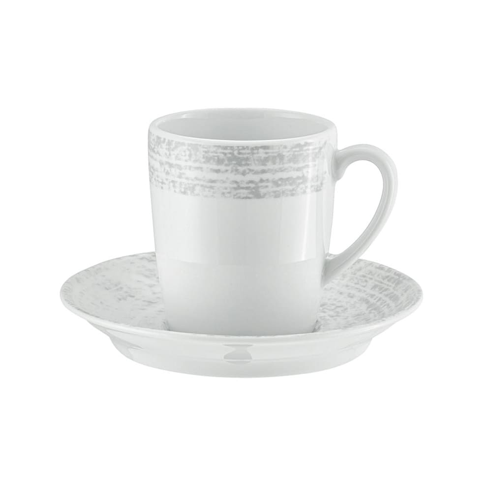 024-901527063070 6 3/4 oz Shabby Chic Cup - Porcelain, Structure Gray