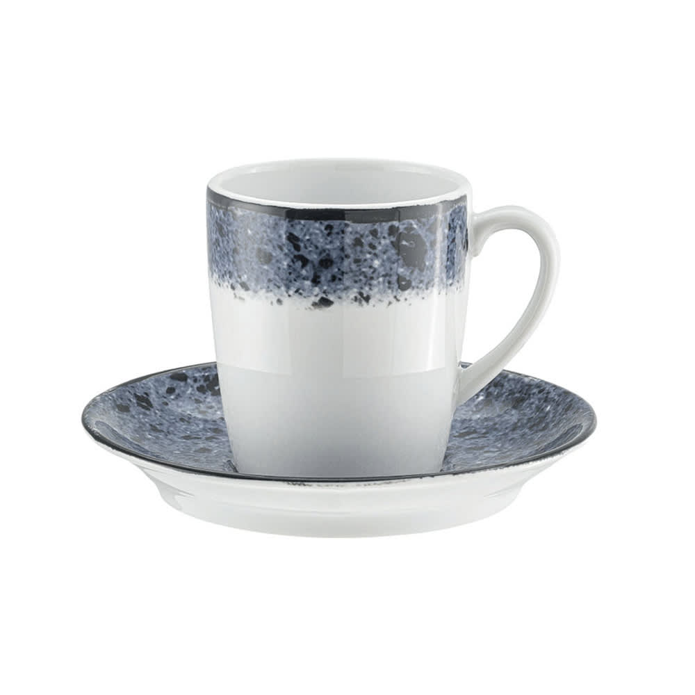 024-901527063076 6 3/4 oz Shabby Chic Cup - Porcelain, Blue Stone