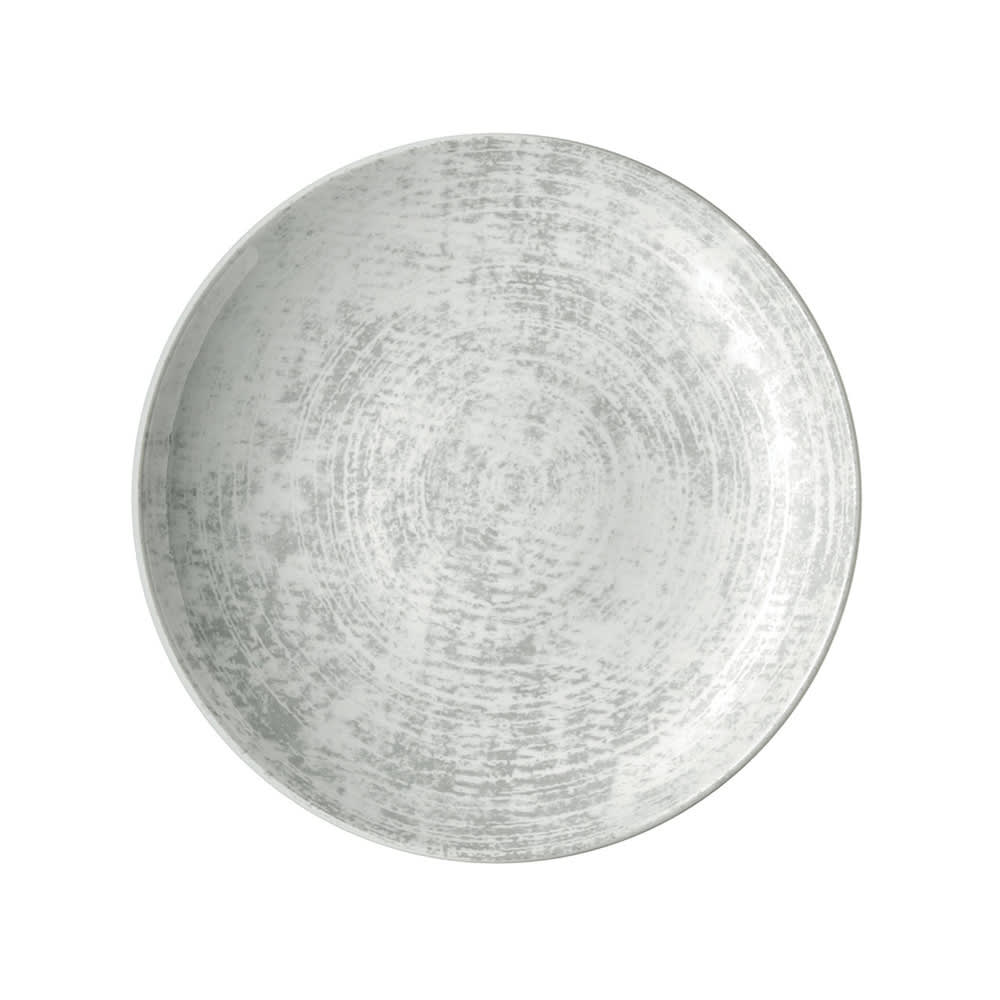 024-902132263070 8 1/4" Round Shabby Chic Plate - Coupe, Porcelain, Structure Gray