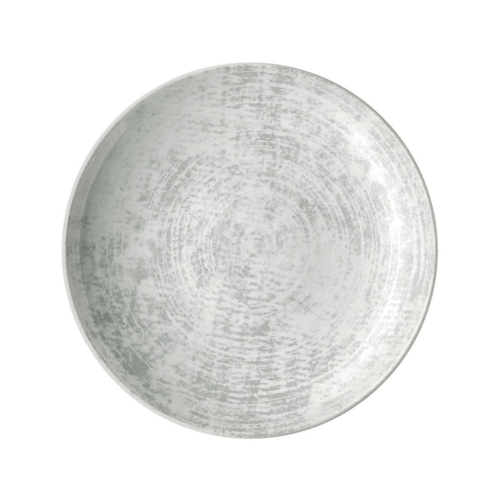 024-902132863070 11" Round Shabby Chic Plate - Coupe, Porcelain, Structure Gray