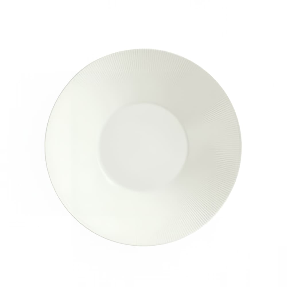 024-940002762987 10 5/8" Round Porcelain Plate - Connect Radial Pattern, White