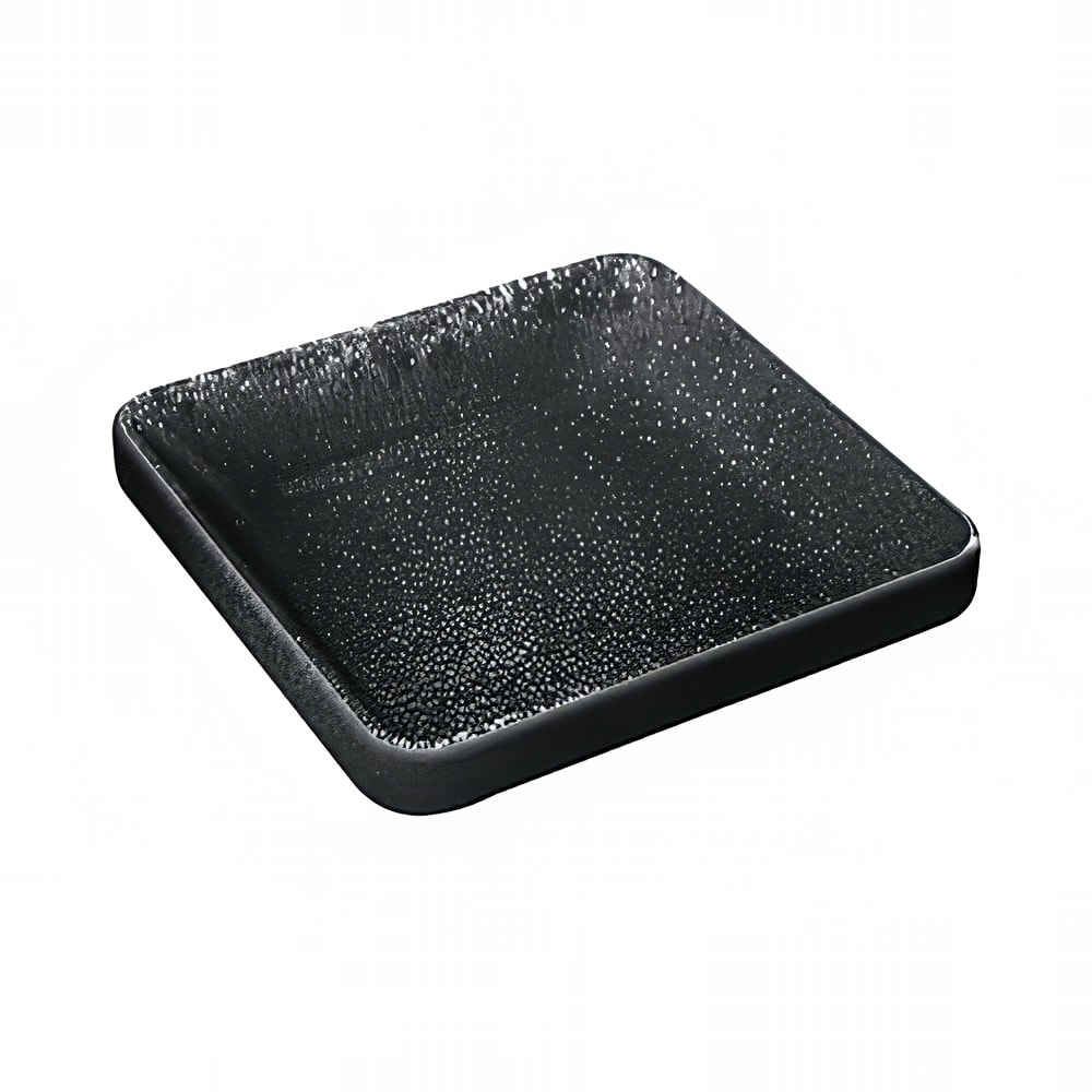 024-701320991021090 2 3/5 oz Square Bowl - Stoneware, Playground, Black