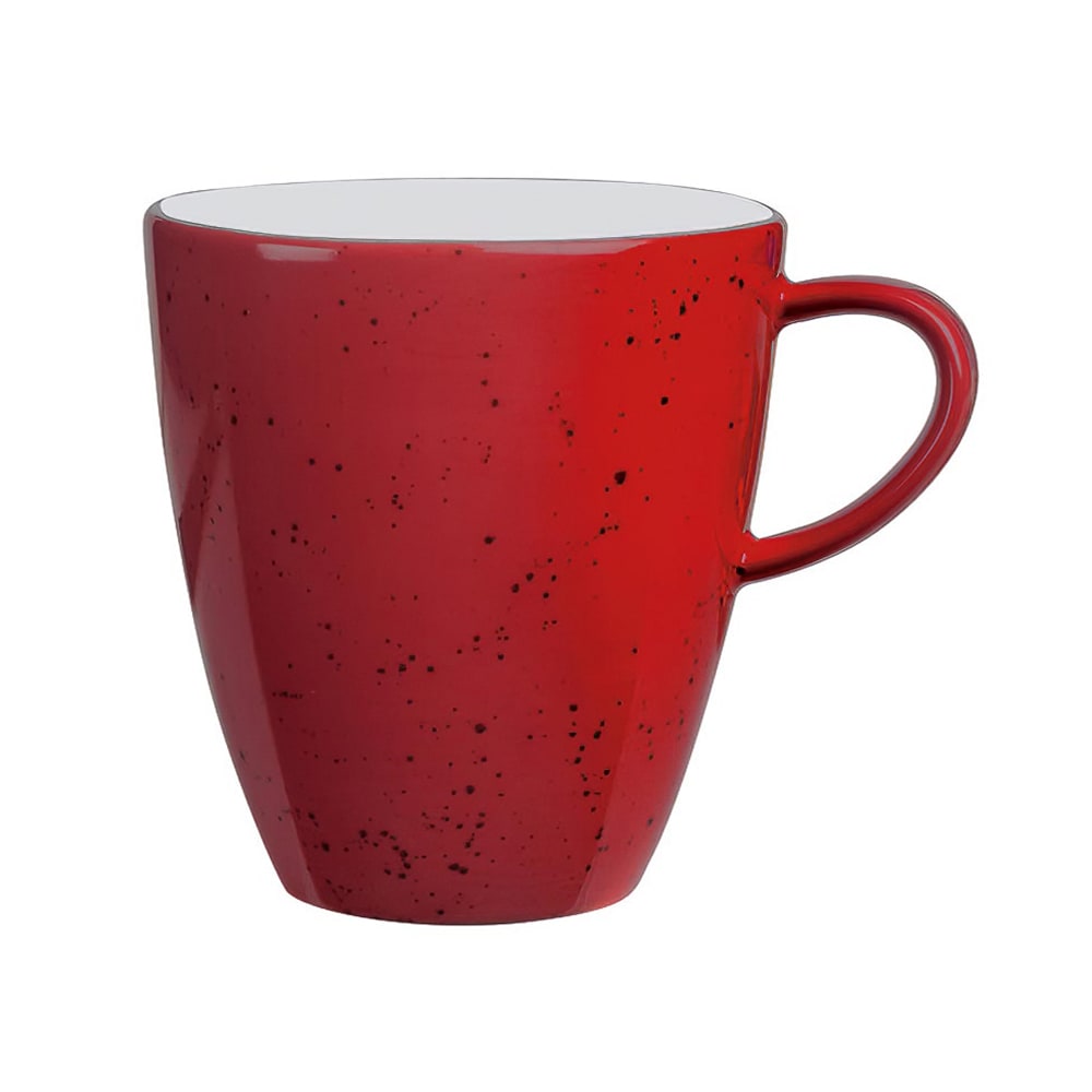 024-938527463046 8 oz Cup - Porcelain, Pottery Unique, Red