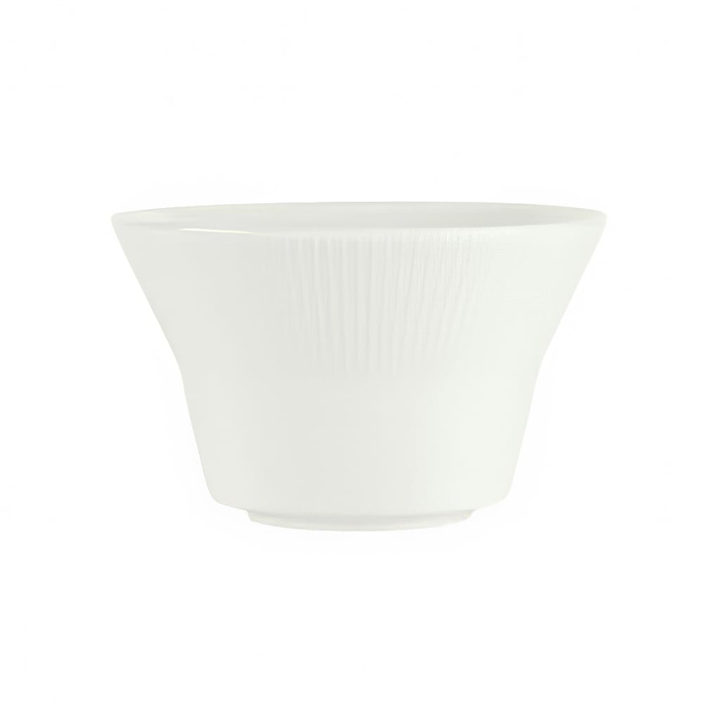 024-940537862987 11 oz Round Porcelain Bouillon - Connect Radial Pattern, White