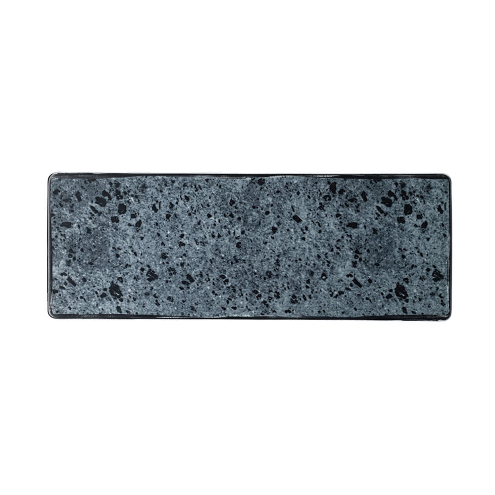 024-933263063076 Rectangular Shabby Chic Platter - 11 3/4" x 4 1/4", Porcelain, Blue St...