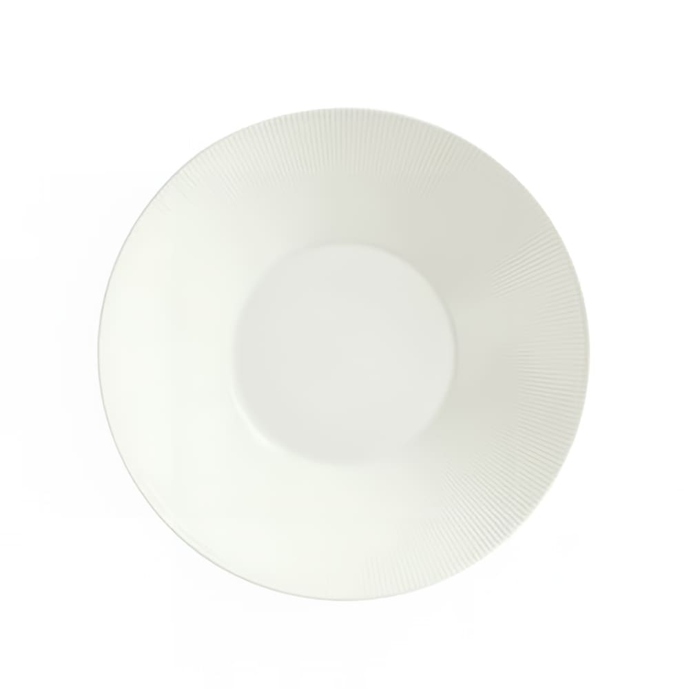024-940002462987 9 1/2" Round Porcelain Plate - Connect Radial Pattern, White