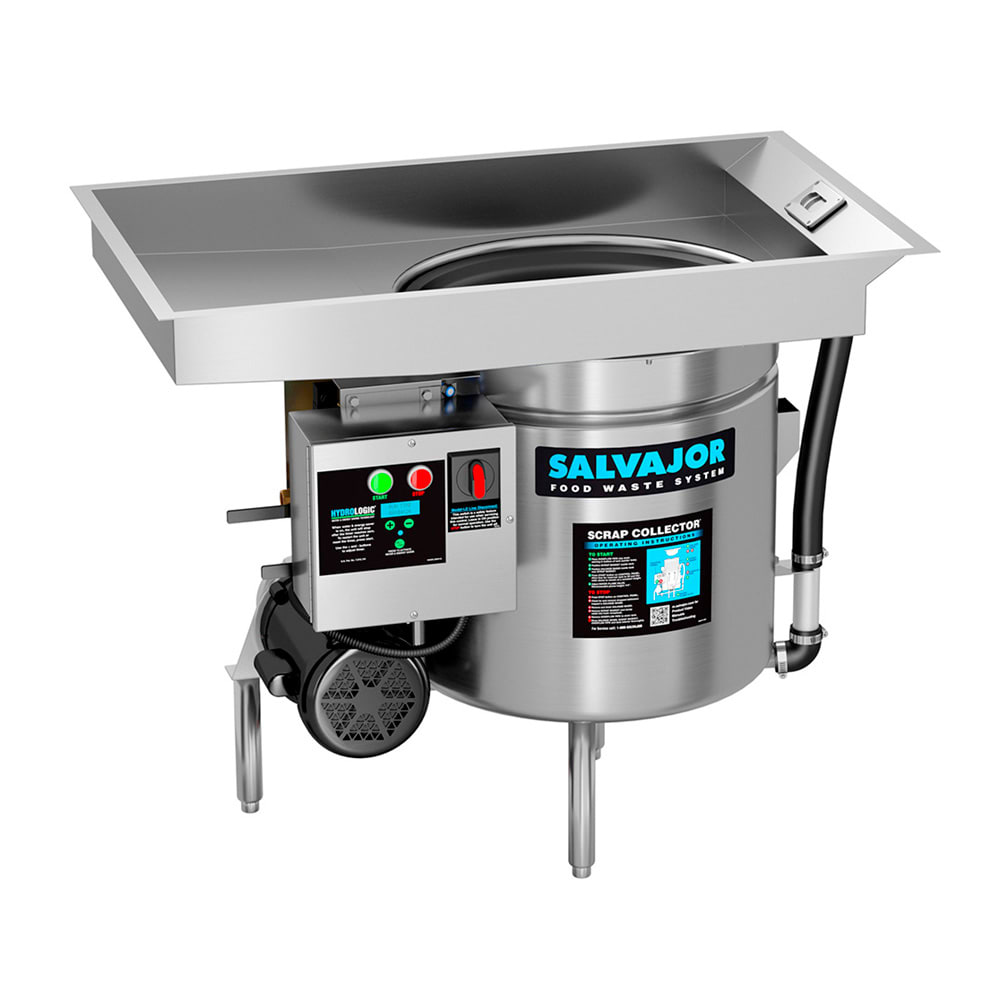 471-P9144603 Pot/Pan Scrap Collector, Pre Flushing & Disposer, 3/4 HP, 460v/3ph