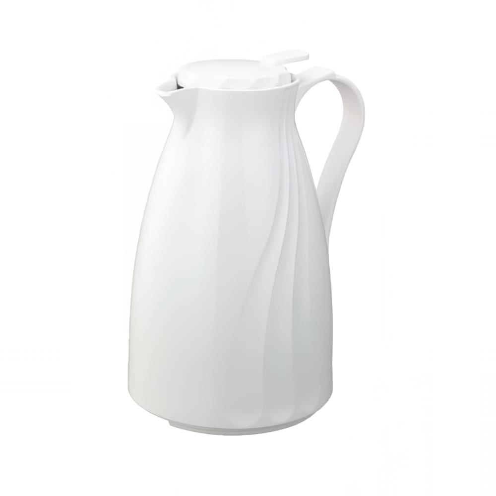 482-TNSPB12WH 40 1/2 oz Twist N’ Serv™ Carafe w/ Push Button Lid - Plastic, White