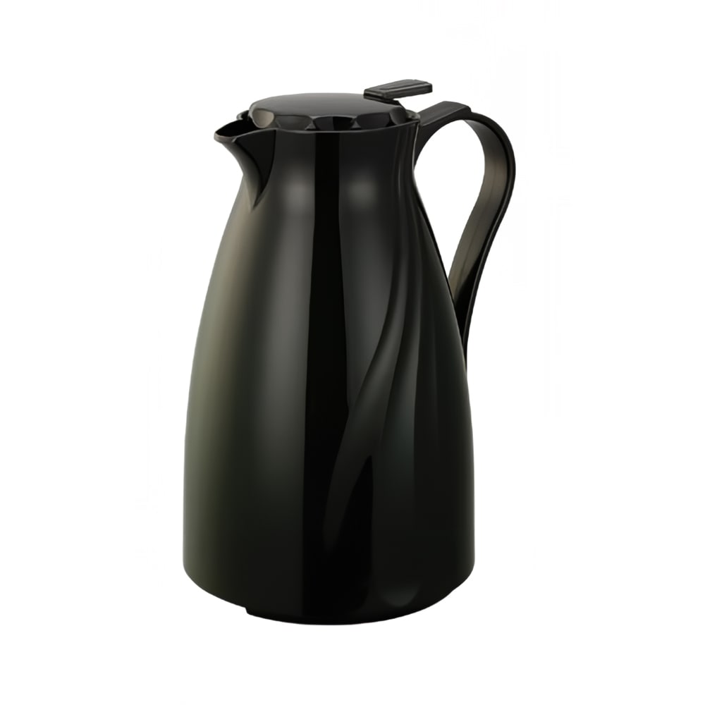 482-TNSPB2BL 67 7/10 oz Twist N’ Serv™ Carafe w/ Push Button Lid - Plastic, Black