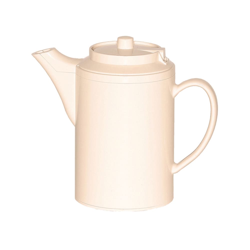 482-TS612AL 16 oz Dripless Teapot w/ Baffled Spout, Self-Locking Lid, Almond