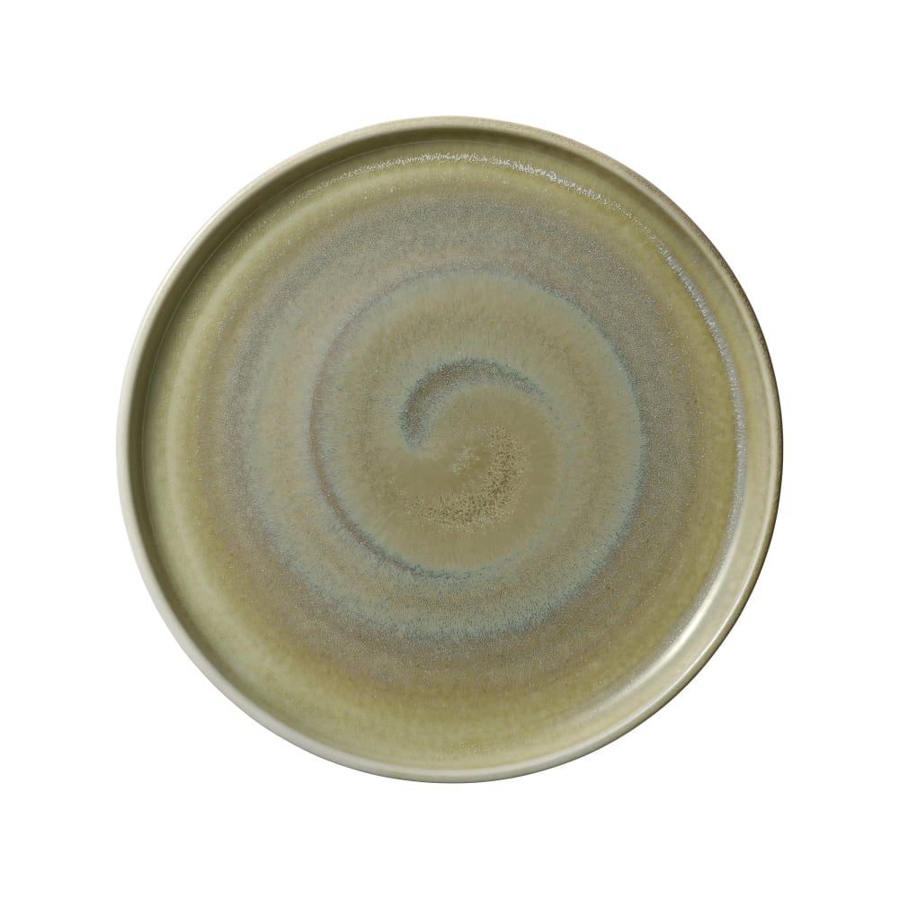 192-801182741000104 10 1/2" Round Perfect Match Flat Plate - Porcelain, Thyme