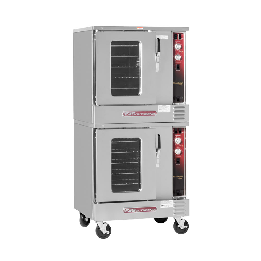 348-EH20SC2081 MarathonerGold Double Half Size Electric Convection Oven - 7.5 kW, 208v/1ph