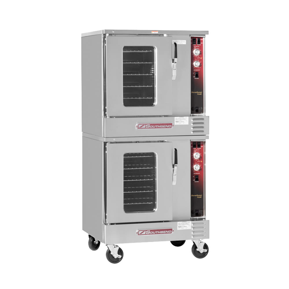 348-EH20SC2083 MarathonerGold Double Half Size Electric Convection Oven - 15 kW, 208v/3ph