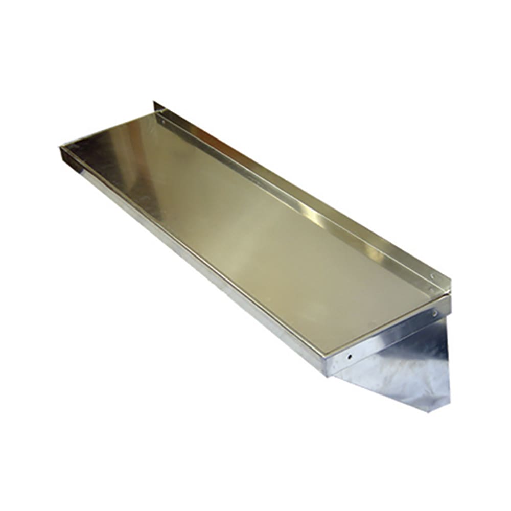 145-ALWMS1248 Solid Wall Mounted Shelf, 48"W x 12"D, Aluminum