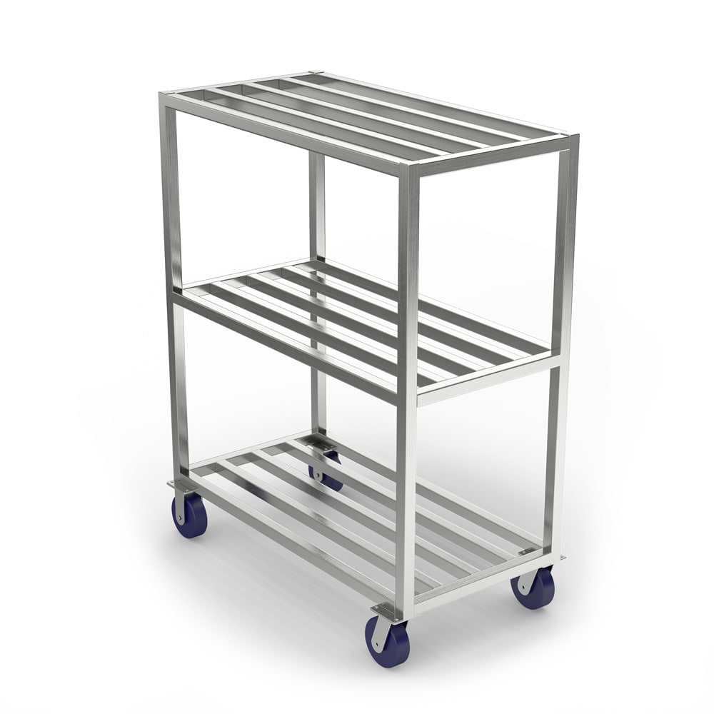 145-ALSCS48224 48" x 24" Shelving Kit for Walk-In Coolers/Backroom - (2) Levels, Alumin...