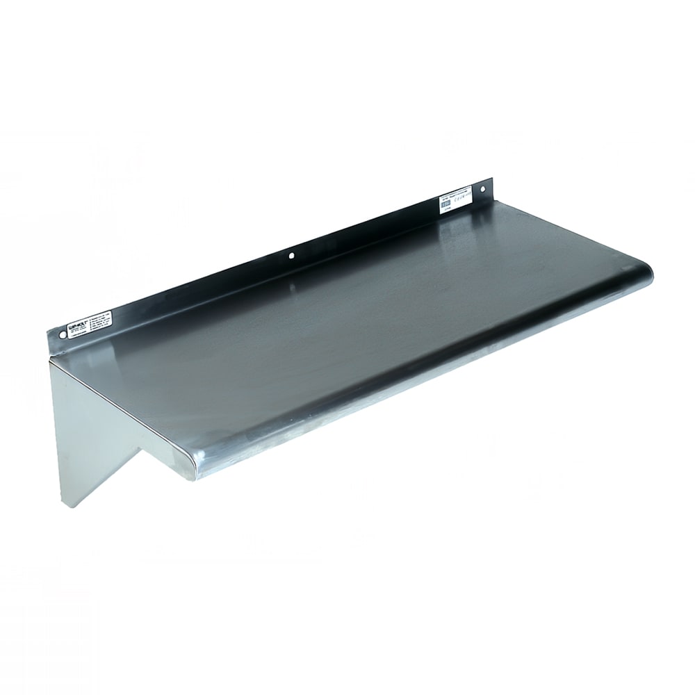 145-SSWMS102 Fabricated Wall Mounted Shelf, 24"W x 10"D, Stainless Steel